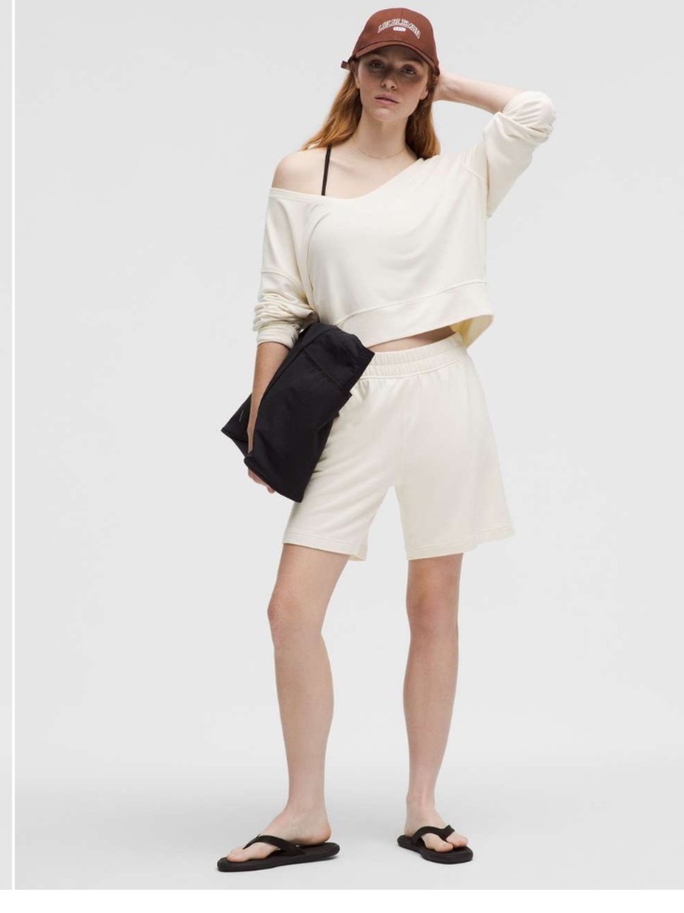 lululemon BeCalm mid-rise Bermuda short w/pockets light ivory XS $58
